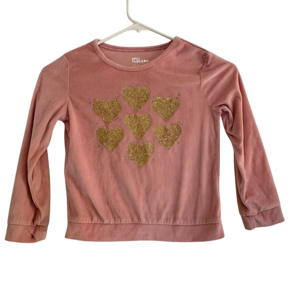 Epic Threads Little Girls Heart Long Sleeve Sweater Size 6 - Picture 1 of 8